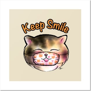 Keep smile 3color cat Posters and Art